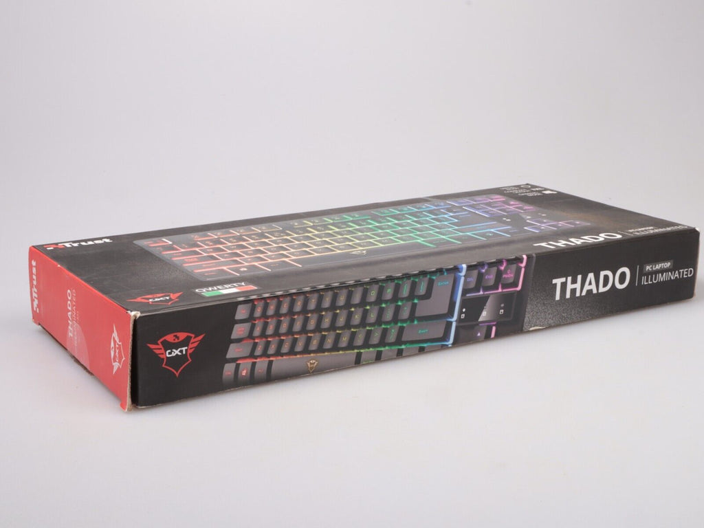 833 | Trust Keyboard GXT Illuminated Gaming – Thado | Black Dutch|Thrift