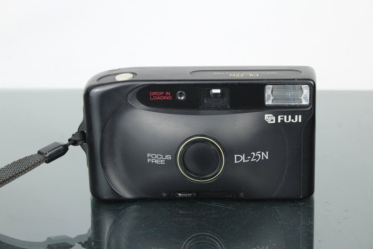 Fuji Dl 25 Photos Fuji DL-25 Plus Point And Shoot Film Camera Fujinon 35mm Lens Film Reel  Works main image 0