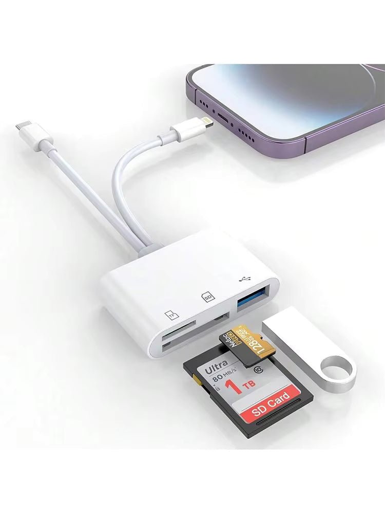 The 5‑in‑1 SD Card Reader: USB‑C & Lightning in One Smart Tool - Dutch|Thrift