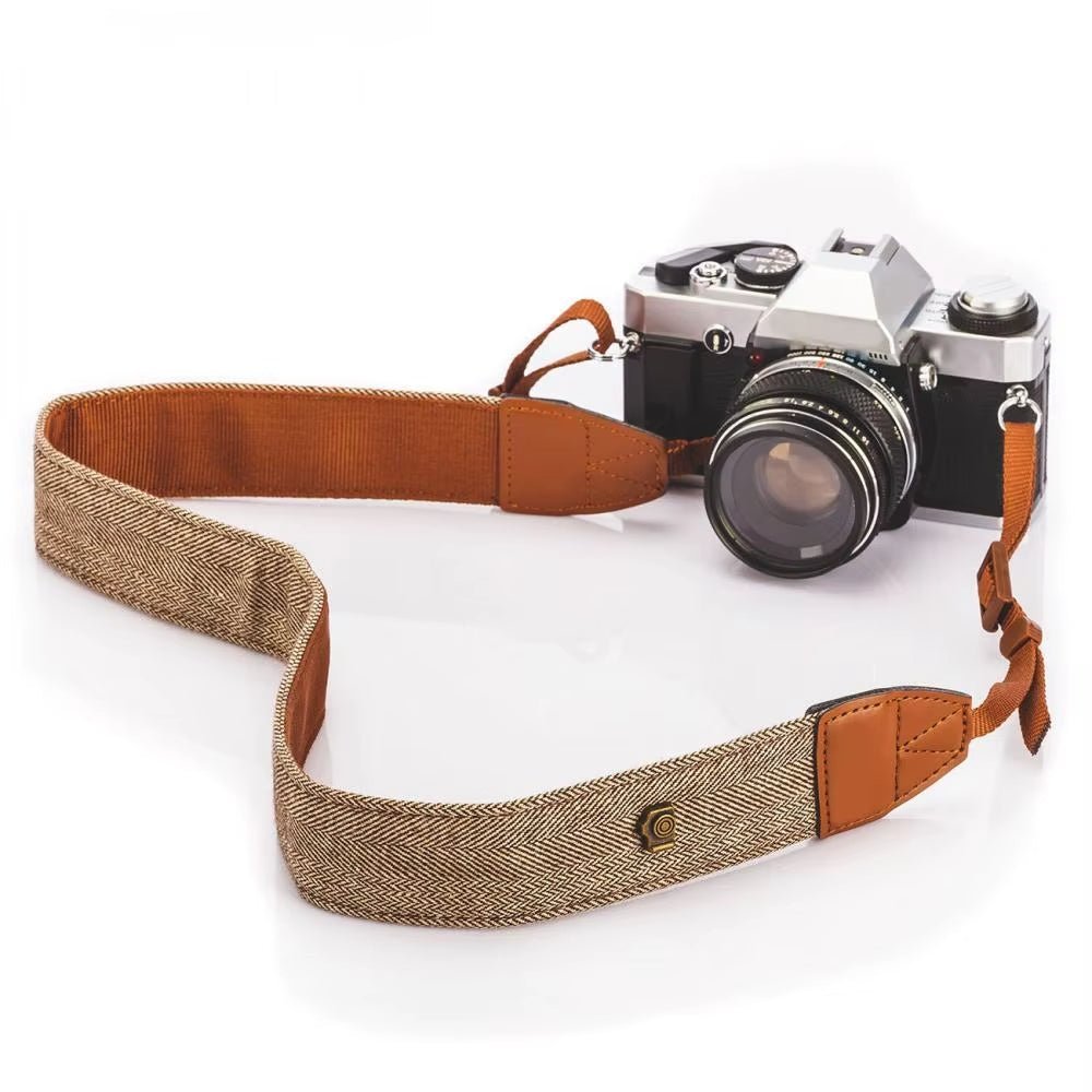 Vintage-Style Cotton Camera Neck Strap for SLR & DSLR Cameras - Dutch|Thrift