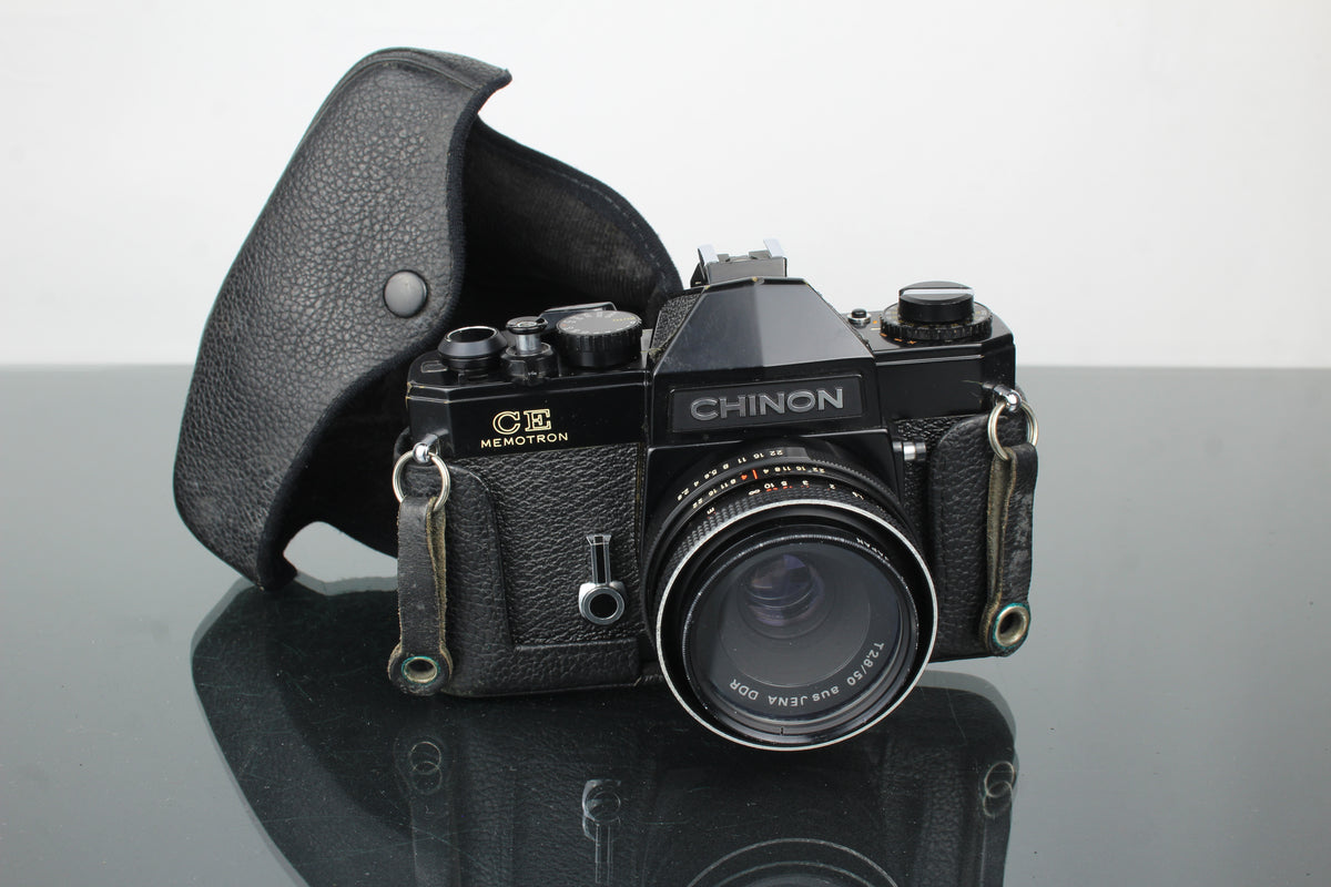 Chinon CE Memotron + Aus Jena DDR 2.8/50 lens