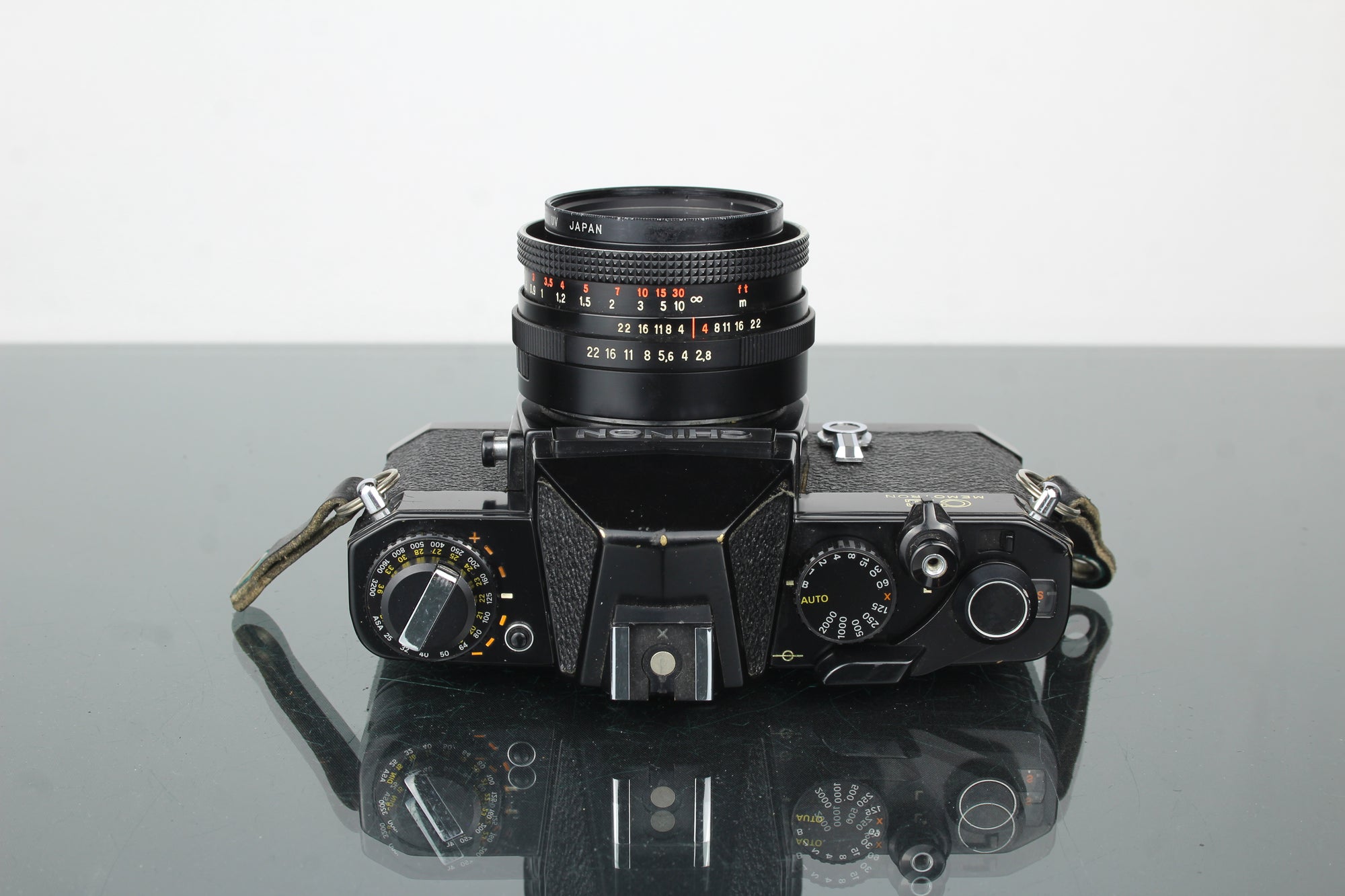 Chinon CE Memotron + Aus Jena DDR 2.8/50 lens