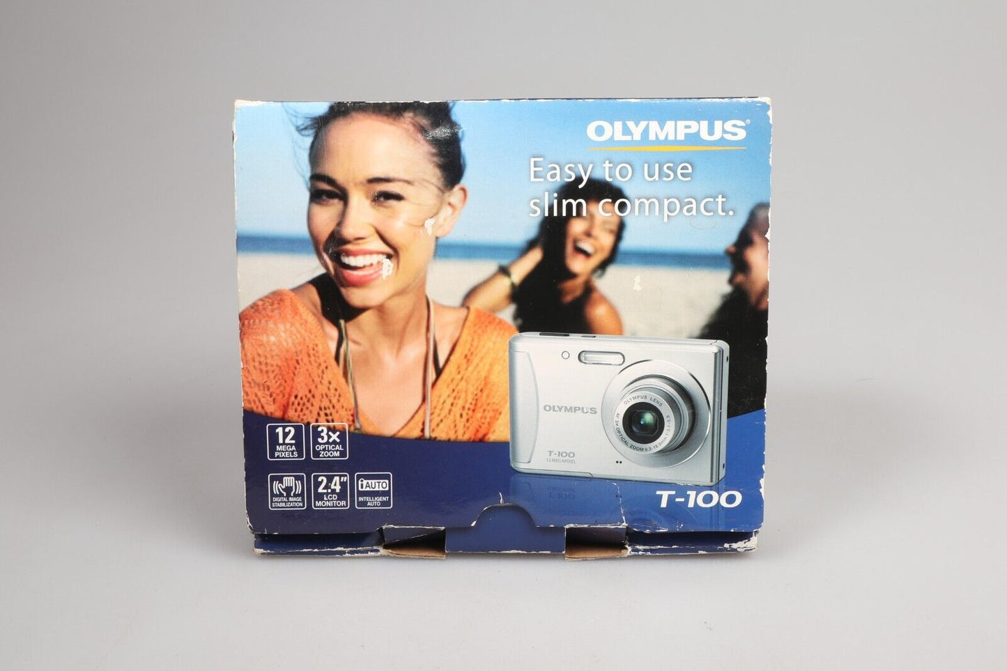 Olimpo T-100 | Cámara compacta digital | 12 megapíxeles | Azul