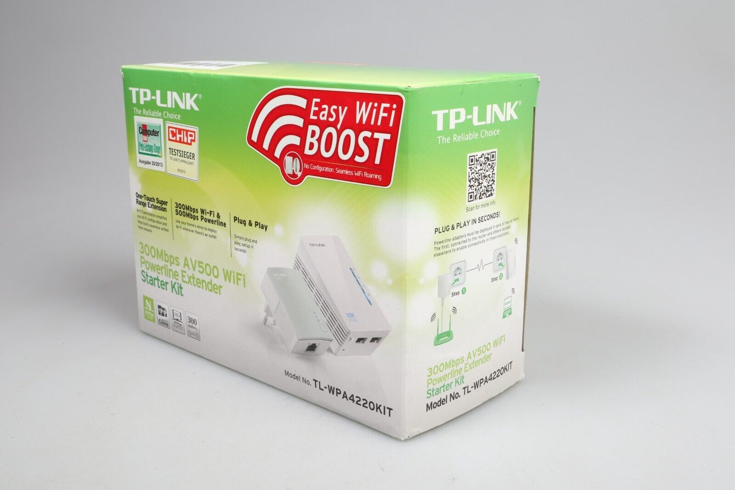 Kit TP-Link TL-WPA4220 | Extensor de rango Powerline WiFi AV500 de 300 Mbps