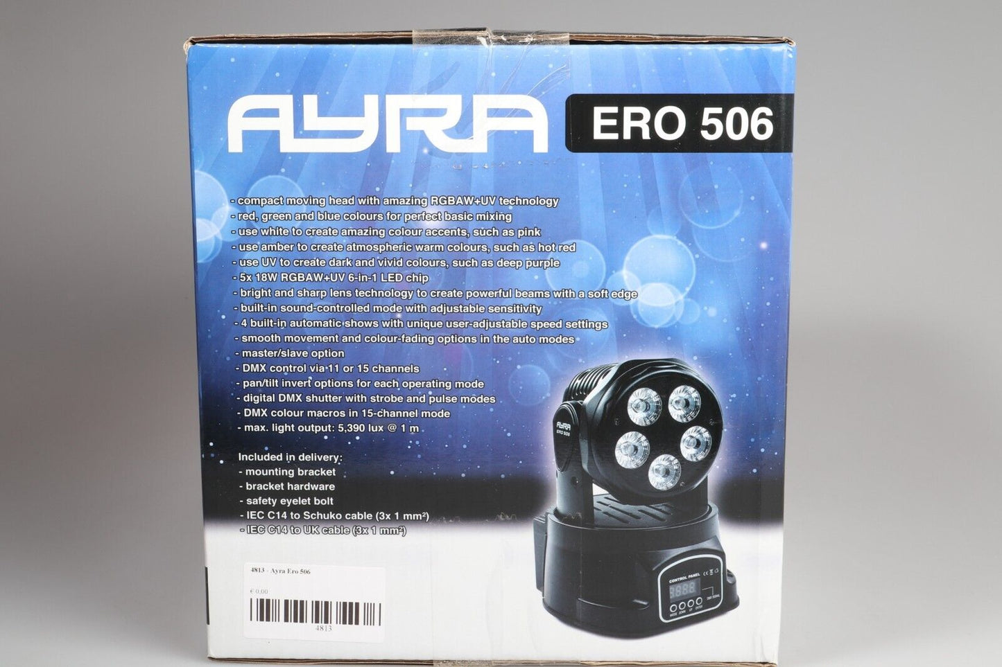 Ayra ERO 506 | Testa mobile RGBAW + LED UV