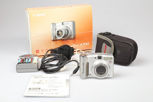 Canon PowerShot A700 | Digital Compact Camera | 6.0MP | Silver