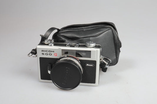 Ricoh 500 G | 35mm Meetzoekercamera | Zwart/Zilver 