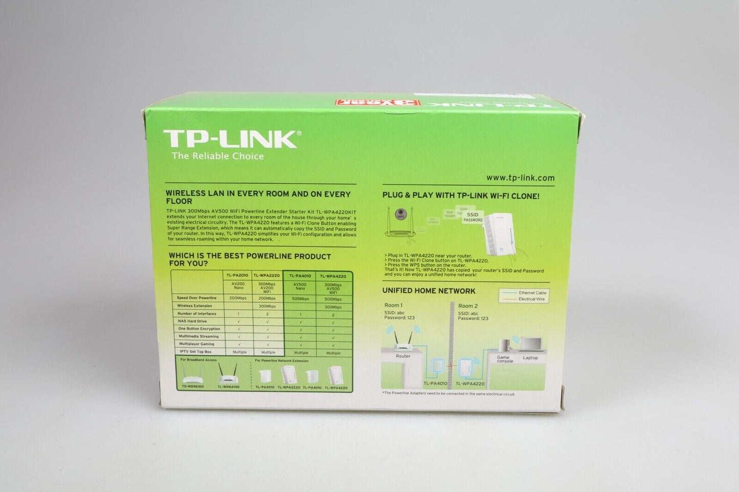 Kit TP-Link TL-WPA4220 | Estensore di portata Powerline WiFi AV500 da 300 Mbps