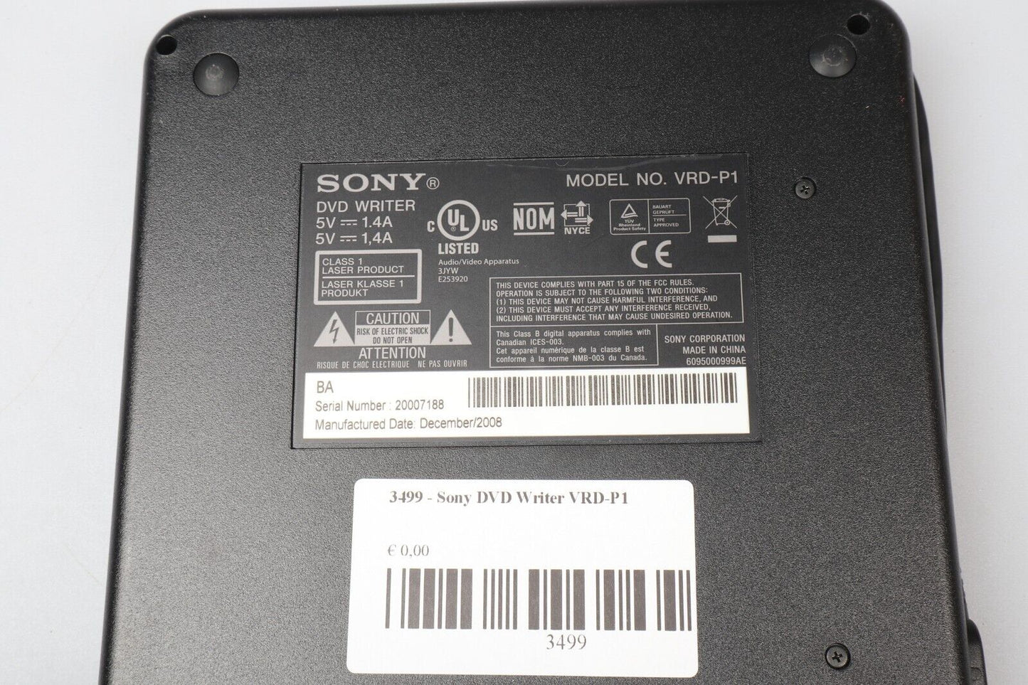 Sony VRD-P1 | External DVD Writer