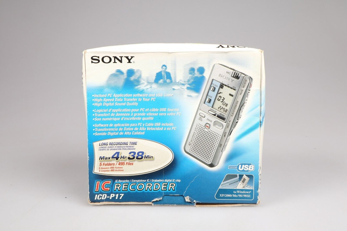 Sony CD-P17 | Grabadora de voz digital IC | Plata