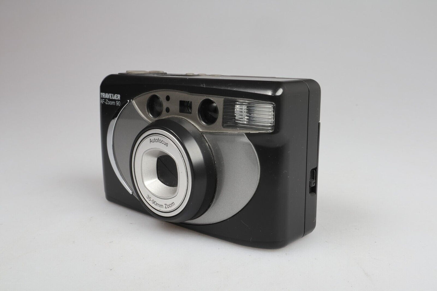 Traveler AF Zoom 90 | 35mm Point & Shoot Film Camera | Black/Silver