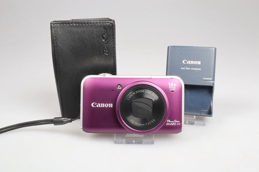 Canon Powershot SX220 HS | Digital Compact Camera | 12.1MP | Purple