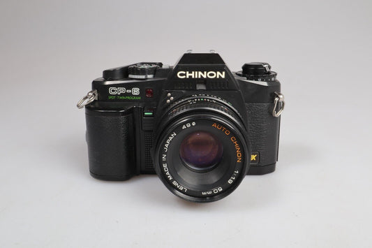 Chinon CP-6 | 35-mm-Spiegelreflexkamera | Auto Chinon 1:1,9 50mm Objektiv