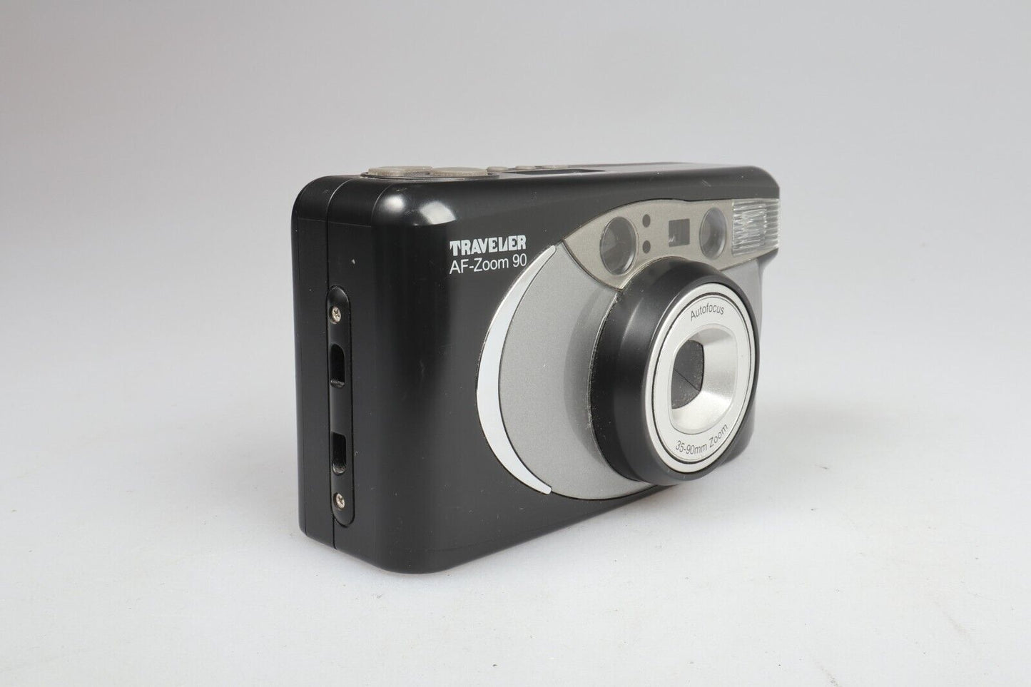 Traveler AF Zoom 90 | 35mm Point & Shoot Film Camera | Black/Silver