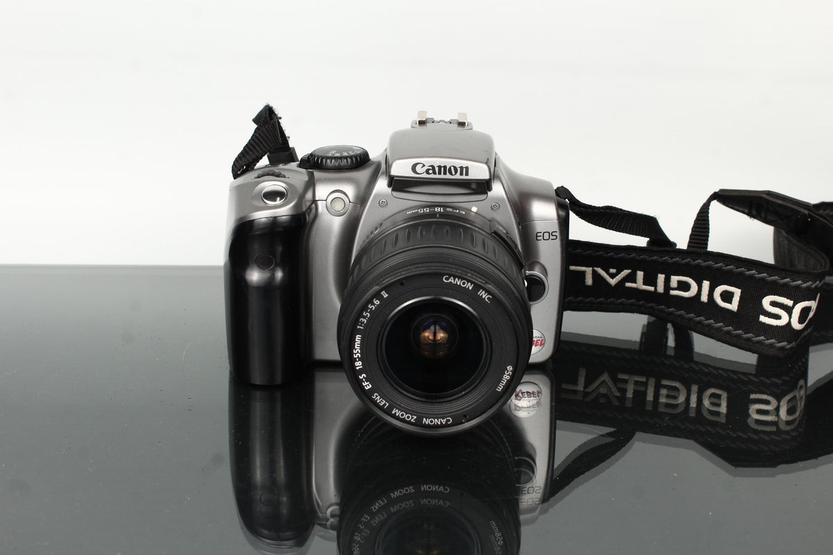 Canon EOS 300D Rebel + Canon EF-S 18-55mm f/3.5-5.6 II