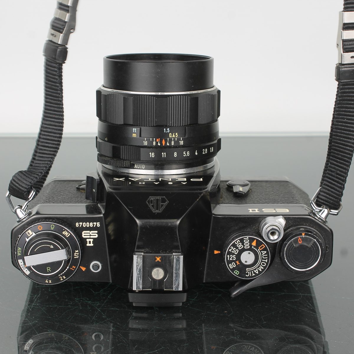 Asahi Pentax ES II 35mm Film SLR Camera with Super-Takumar 55mm f