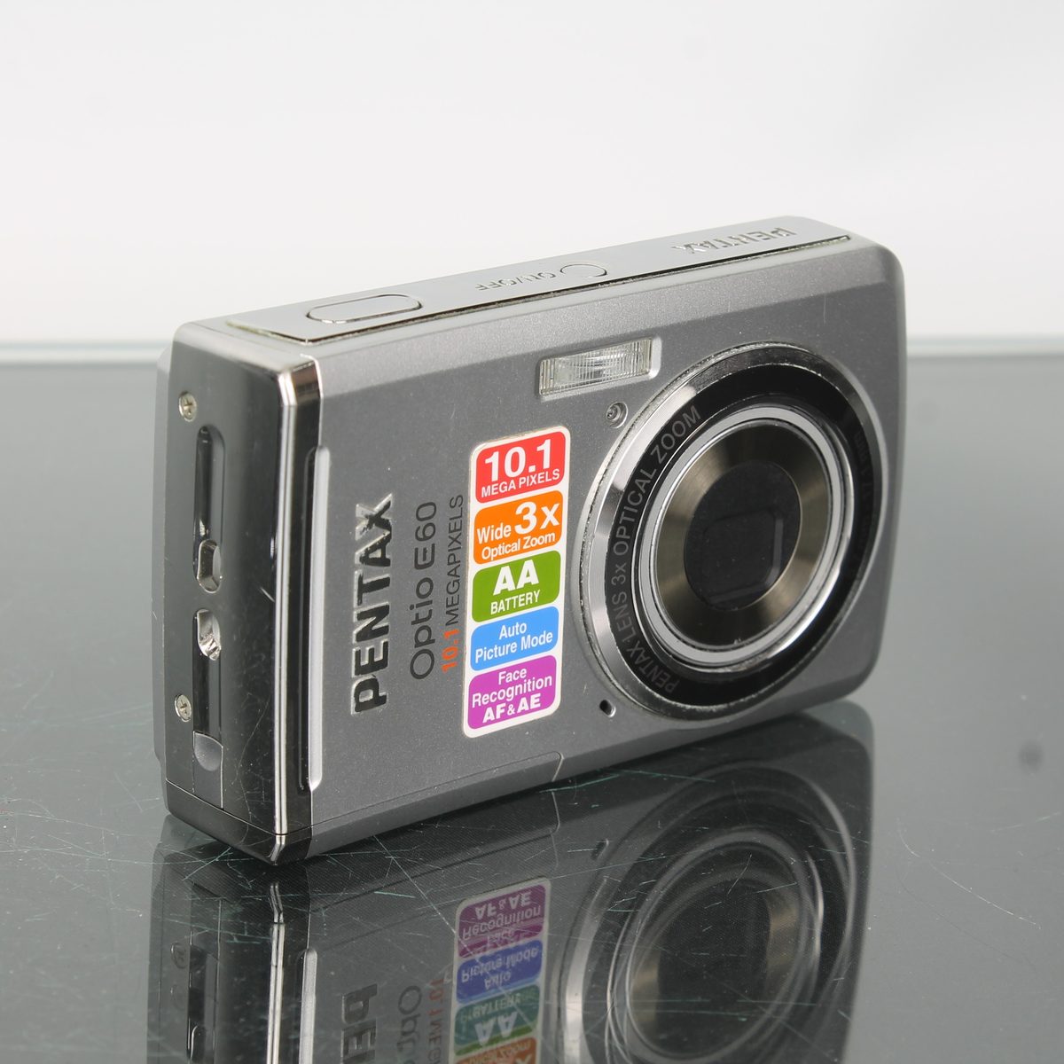 PENTAX Optio E60 シルバー コンパクトカメラ PENTAX デジタルカメラ Optio E60