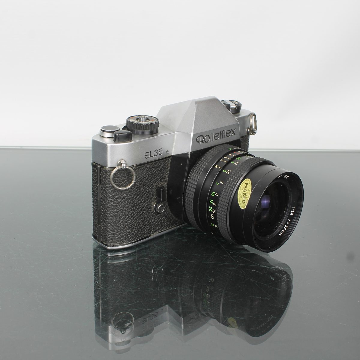 Rolleiflex SL35 Film Camera with Rolleinar-MC 35mm f/2.8 Lens