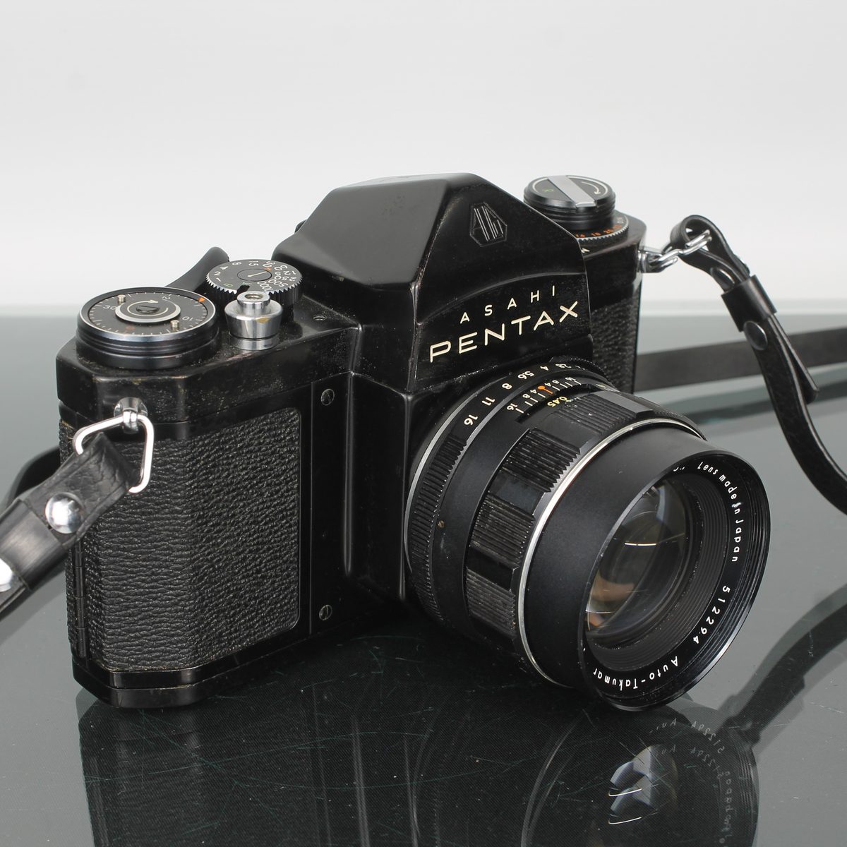 Asahi Pentax S3 SLR Filmkamera med Auto-Takumar 55mm f/1.8 Linse