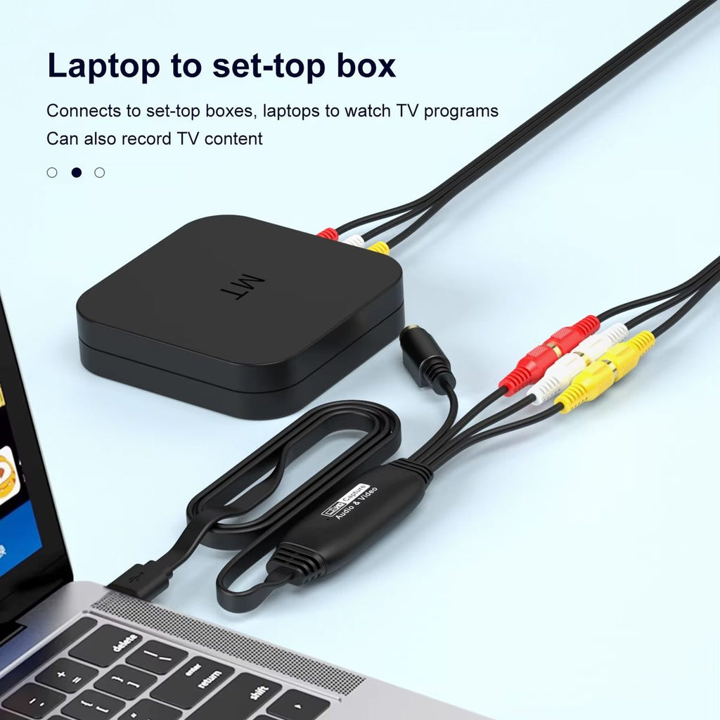 Gold-plated Interface AV to USB 1080P Video Capture cable, USB 2.0 RCA