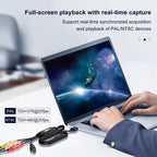 Gold-plated Interface AV to USB 1080P Video Capture cable, USB 2.0 RCA