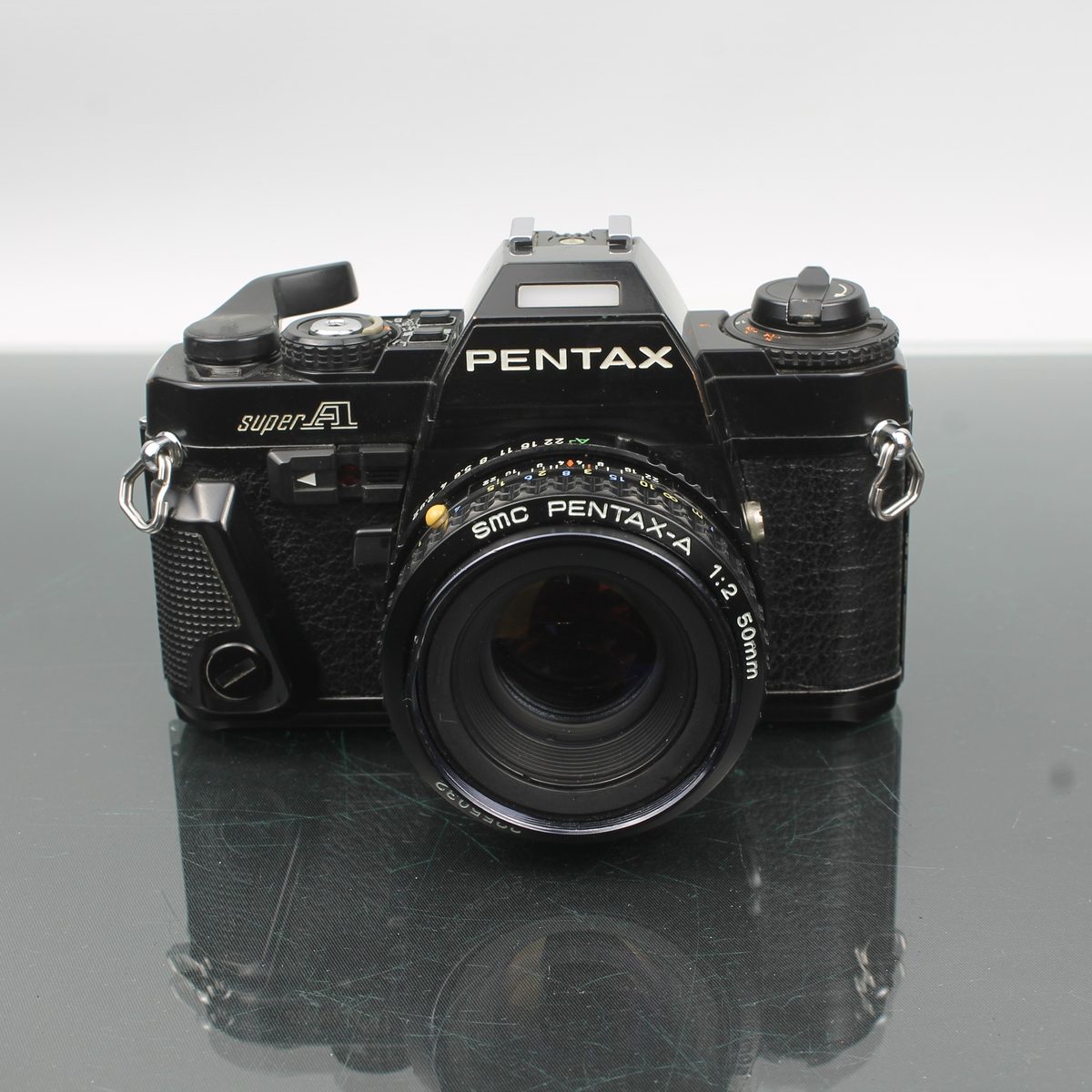 Pentax Super-A + SMC Pentax-A 1:2 50mm