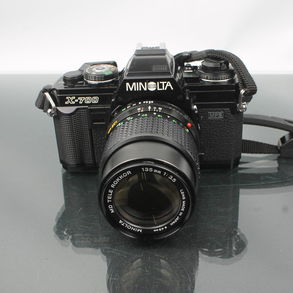 Minolta X-700 + MD Tele Rokkor 135mm 1:3.5