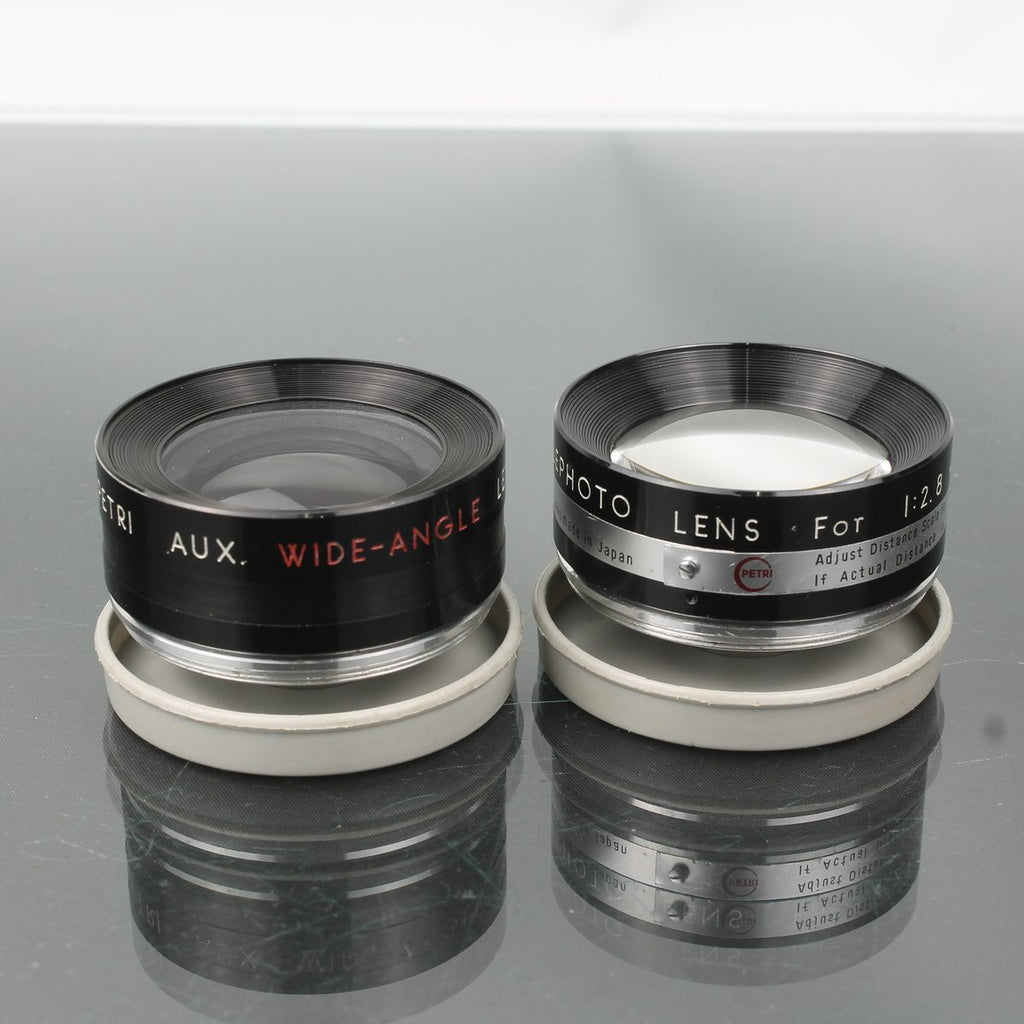 Petri Auxiliary Wide Angle 1:2.8 4.5cm + Telephoto 1:2.8 4.5cm