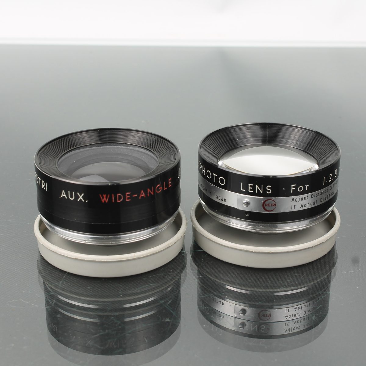 Petri Auxiliary Wide Angle 1:2.8 4.5cm + Telephoto 1:2.8 4.5cm