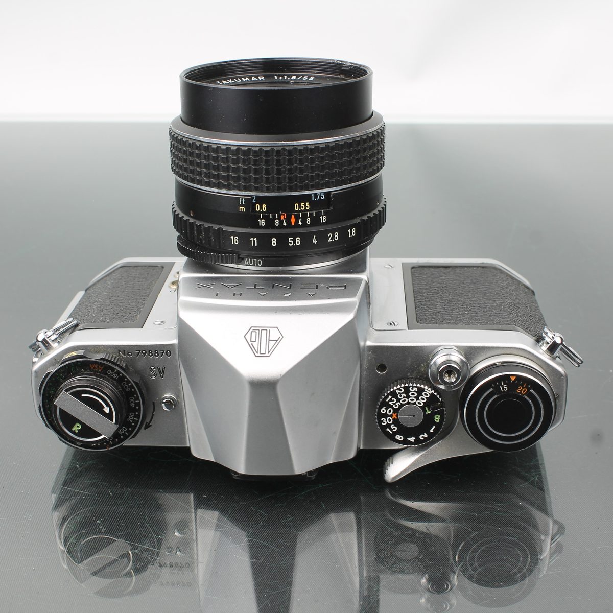 Asahi Pentax SV + SMC Takumar 55mm f/1.8 Film SLR Camera – Dutch