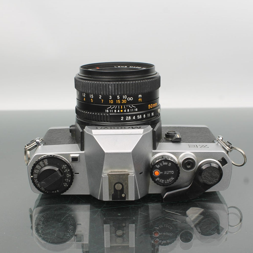 Mamiya ZE + Mamiya-Sekor E 50mm 1:2 S lens