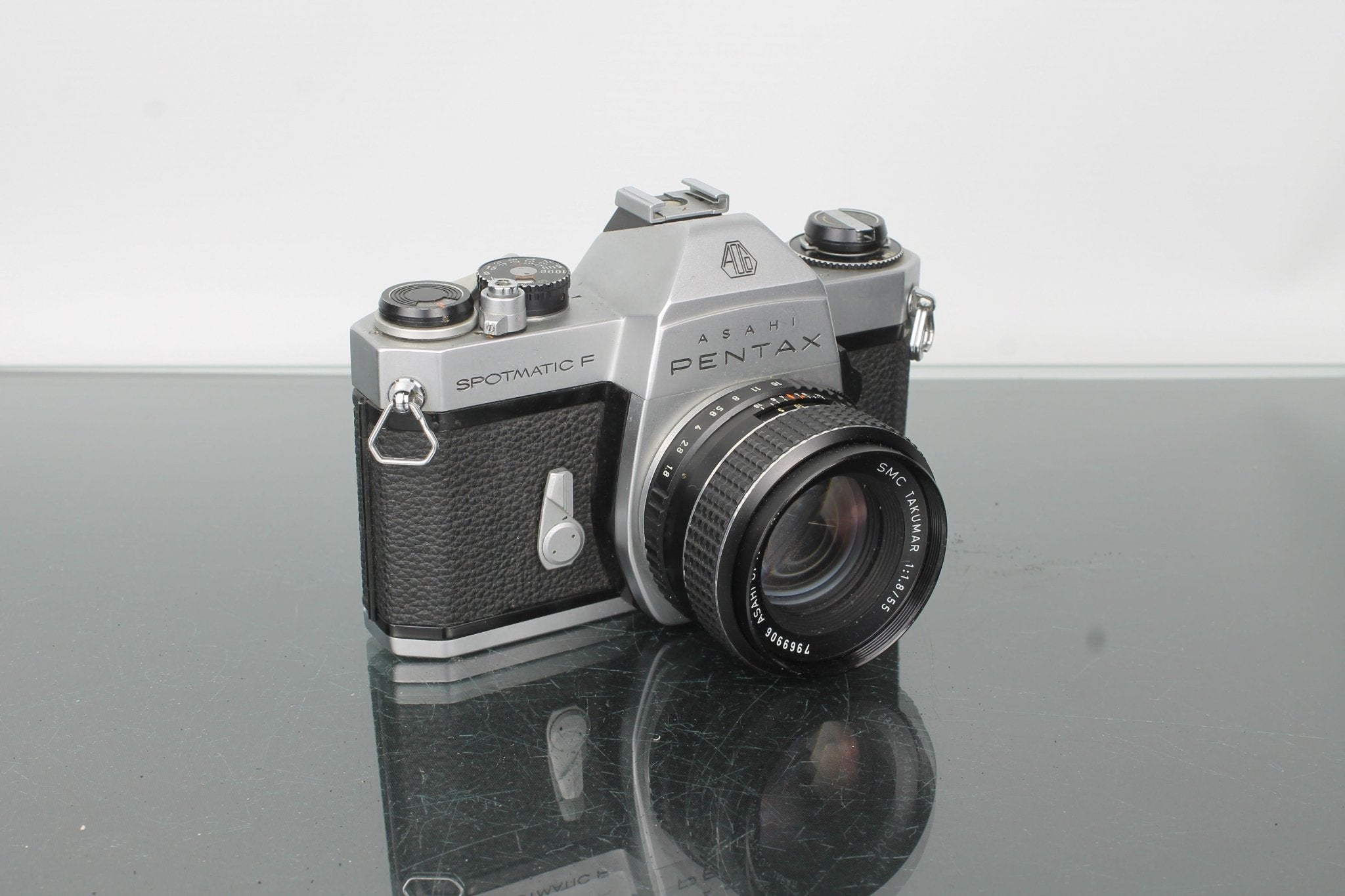Fotocamera Asahi Pentax Spotmatic F + Obiettivo SMC Takumar 55mm f