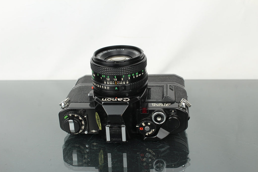 Canon AV - 1 + 50mm 1.8 FD lens - Dutch|Thrift