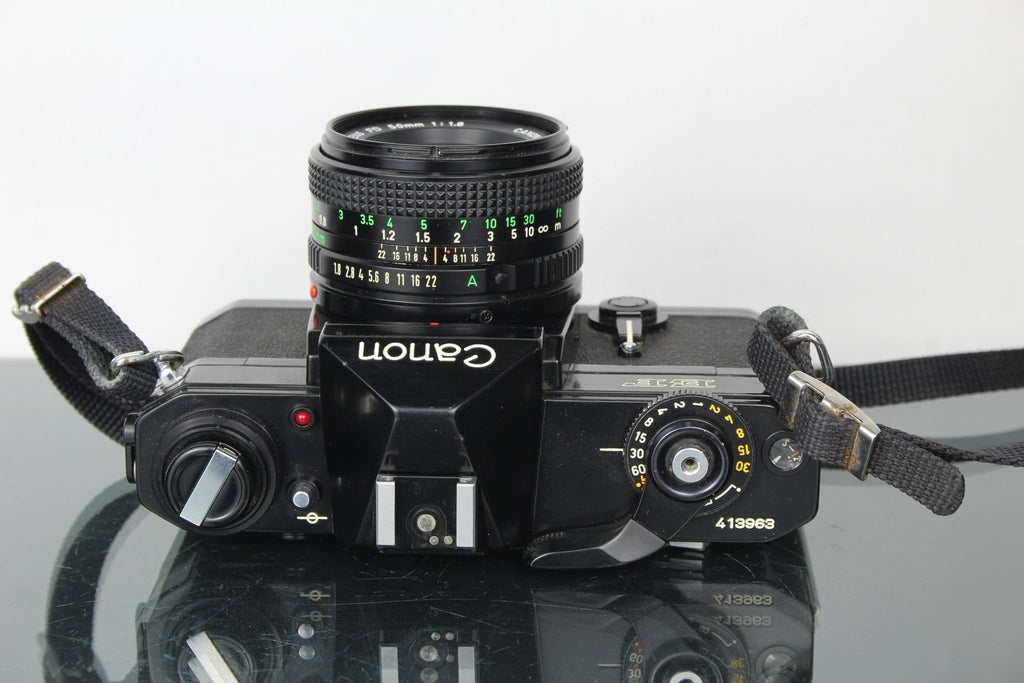 Canon EF + 50mm 1.8 FD lens - Dutch|Thrift