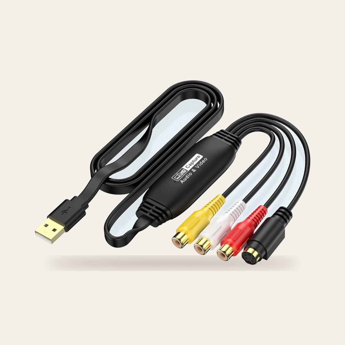 Gold-plated Interface AV to USB 1080P Video Capture cable, USB 2.0 RCA