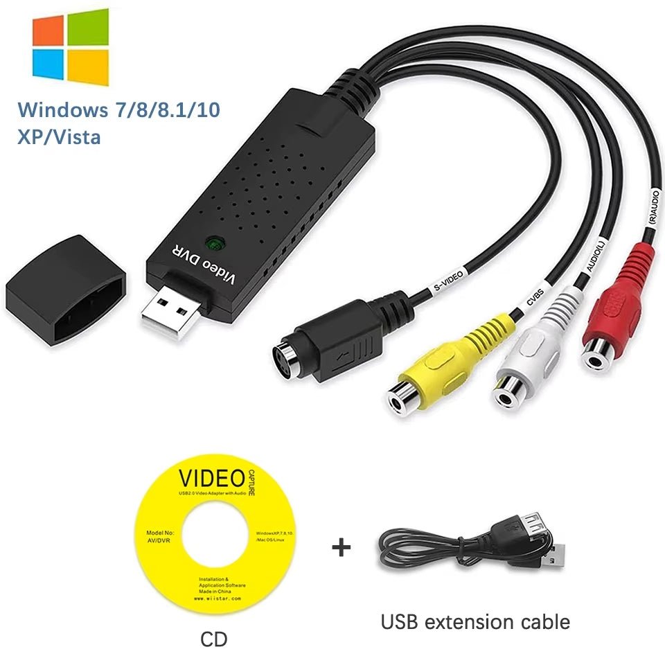 USB 2.0 Video Capture cable – RCA/S - Video to Digital Converter - Dutch|Thrift