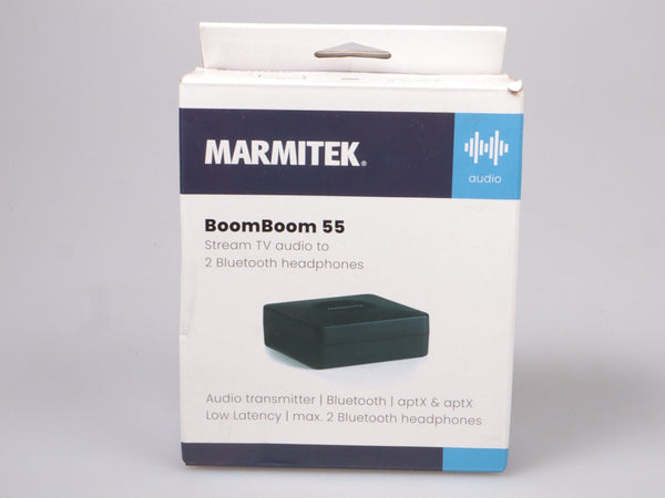 Maemitek Boomboom 55 | Stream TV Audio | 2 bluetooth headphones | Black