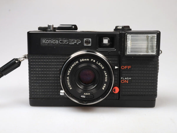 Konica C35 EF P 38mm | 35mm Point and shoot Film Camera | Black