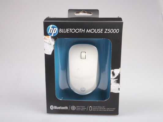 HP Z5000 Slim Bluetooth Wireless Mouse with LED Battery Indicator Light | White