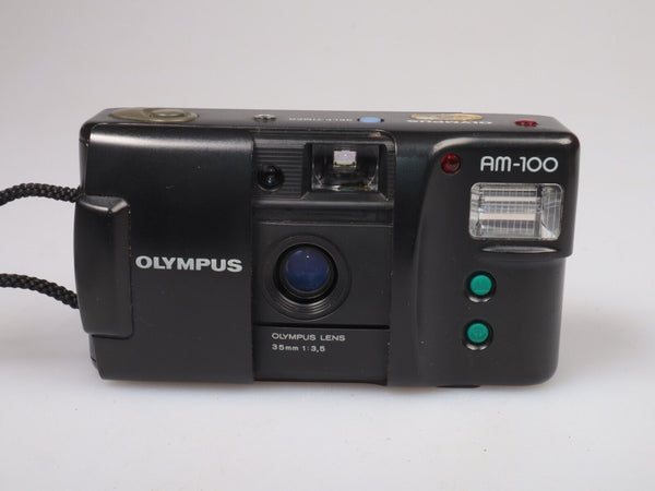 Olympus AM-100 | 35mm | Film Point and Shoot Camera | Case | Black