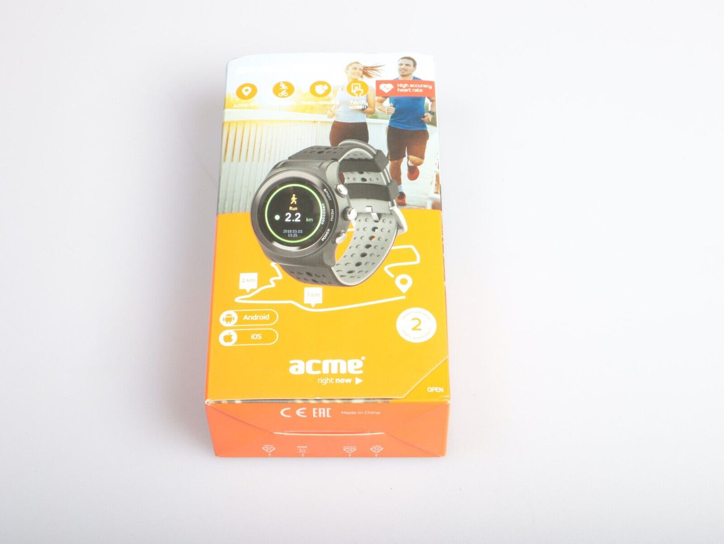 Acme SW301 Reloj inteligente | Reloj de fitness con pantalla táctil | Reloj inteligente | Negro