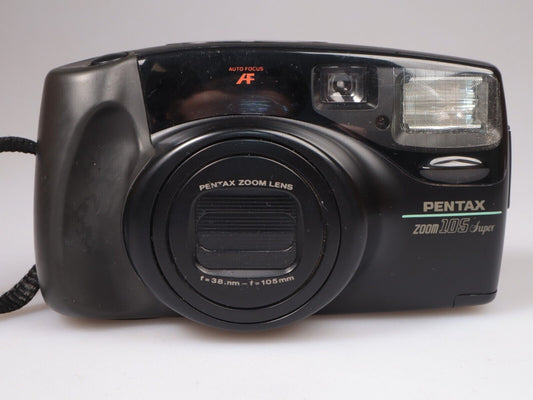 PENTAX ZOOM 105 Super | 35mm Point And Shoot Film Camera | Black