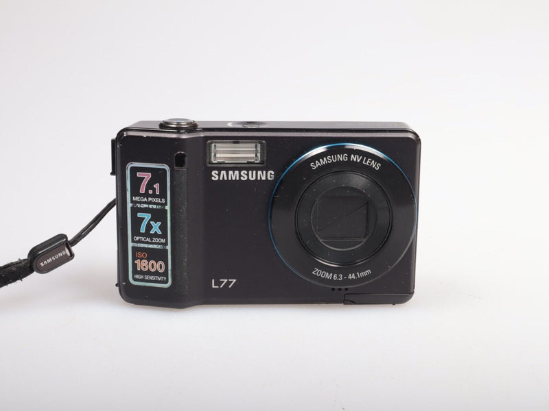 Samsung L Series L77 | Digital Compact Camera | 7.4MP | Black | Boxed