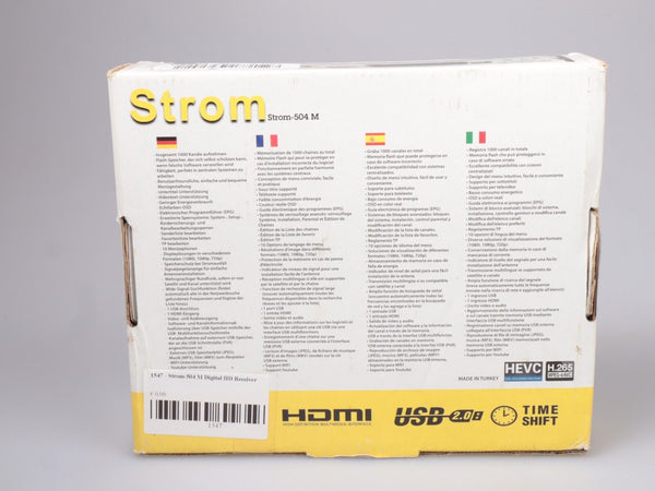 Strom 504 M | DVBT-2 Receiver Full HD 1080P 4K | Brand NEW!