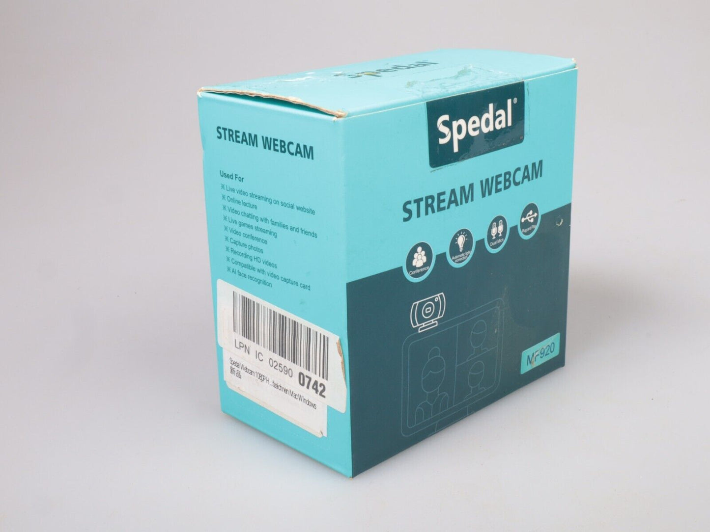 Spedal MF920 | 120°-Weitwinkel-1080P-Konferenz-Stream-Webcam