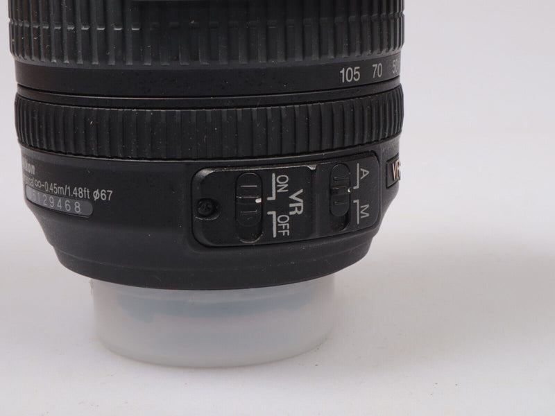 Nikon 18-105mm AF-S DX Nikkor F3.5-5.6 G ED VR | Zoom Lens F & R
