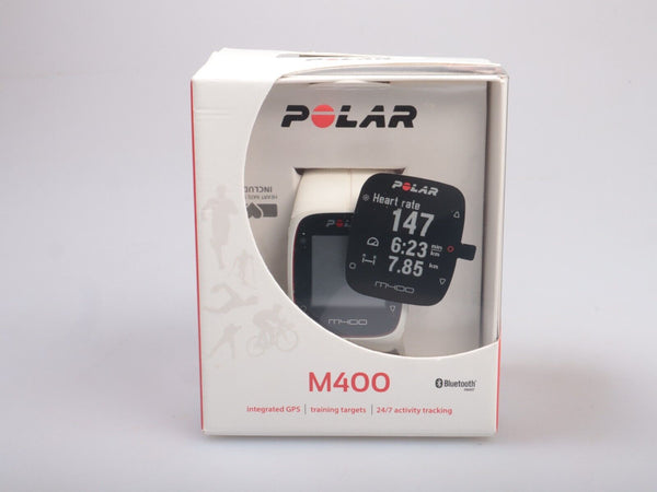 Polar M400 | Unisex GPS Watch Fitness Tracker | White | CIB