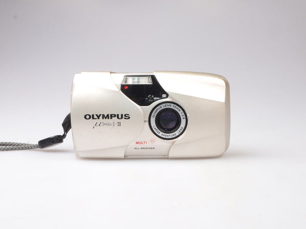 Olympus µ mju II | 35mm Point and shoot Film Camera | f/2.8 lens | Champagne