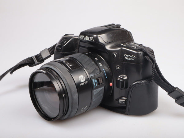 Minolta Dynax 500si | Aanalog DSL film camera | AF-Zoom 28-80mm Lens | Black