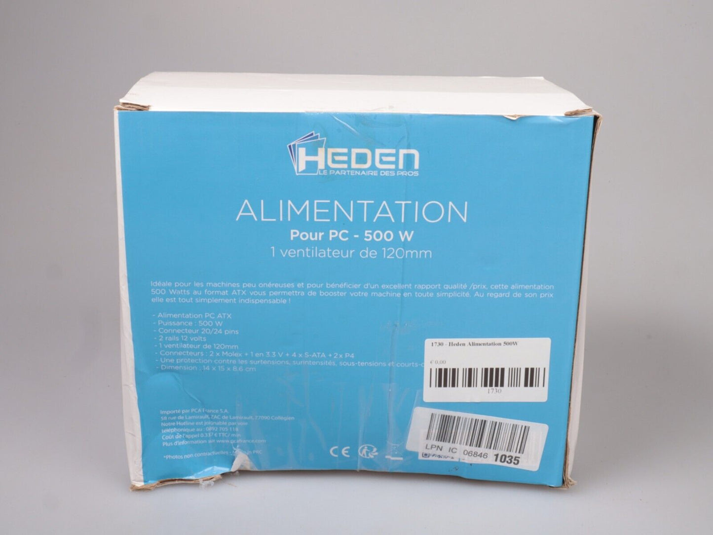 Alimentation  Heden PSX-A870 (V2.2) - 500W - FRANCE / TVA